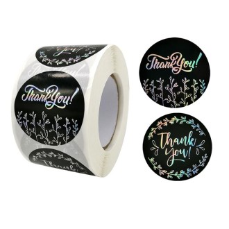 Boutique Packaging Supplies Round Rainbow Silver Laser Stickers, Size: 3.8 cm / 1.5 inch(K-51-38mm)