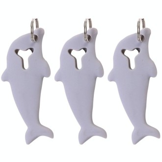 3pcs 2 in 1 Phone Tablet Card Removal Needle Dolphin Shape Card Opening Needle Cover(Grey)