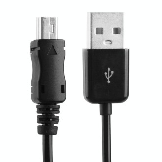 Mini 5-pin USB to USB 2.0 AM Coiled Cable / Spring Cable, Length: 25cm (can be extended up to 80cm)(Black)