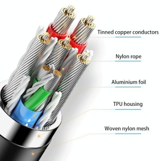 Mini 5-pin USB to USB 2.0 AM Coiled Cable / Spring Cable, Length: 25cm (can be extended up to 80cm)(Black)