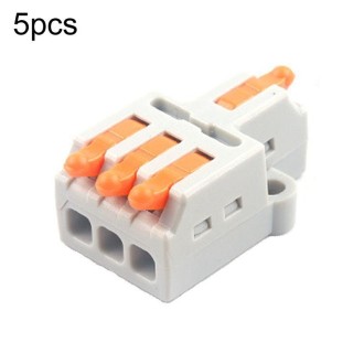 D1-3 Push Type Mini Wire Connection Splitter Quick Connect Terminal Block(Orange)