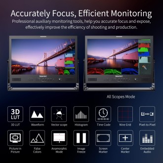 SEETEC ATEM215S 21.5 inch  3G-SDI HDMI Full HD 1920x1080 Multi-camera Broadcast Monitor(AU Plug)