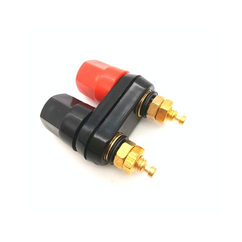 10 PCS One-piece Speaker Two-position Hexagonal Power Amplifier Terminal Red and Black Power Hexagonal Dual-connection Terminal