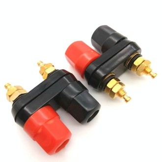 10 PCS One-piece Speaker Two-position Hexagonal Power Amplifier Terminal Red and Black Power Hexagonal Dual-connection Terminal