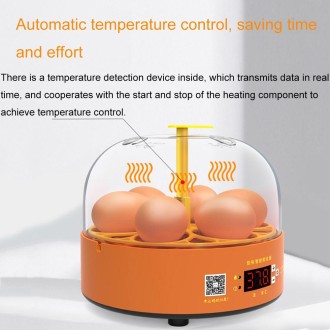 6-Eggs Small Household Experimental Children Smart Chicken Incubators, Spec: Automatic AU Plug