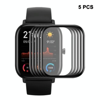 5pcs For Amazfit GTS 4 ENKAY 3D Full Coverage Soft PC Edge + PMMA HD Screen Protector Film