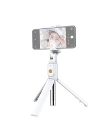 K07 Bluetooth 4.0 Mobile Phone Adjustable Bluetooth Selfie Stick Self-timer Pole Tripod (White)