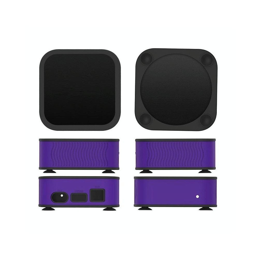 T7 Set-top Box Silicone Case Anti-drop Dust-proof Protective Sleeve for Apple TV 4K(Purple)