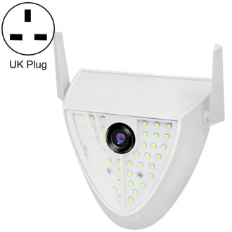 DP16 2.0 Megapixel 42 LEDs Garden Light Smart Camera, Support Motion Detection / Night Vision / Voice Intercom / TF Card, UK Plu