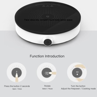 Original Xiaomi Mijia 2100W 9 Grades Youth Edition Smart Induction Cooker(Black White)