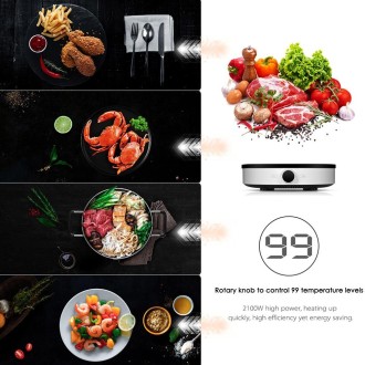 Original Xiaomi Mijia 2100W OLED Screen Induction Cooker 2 NFC Connection App Control, US Plug