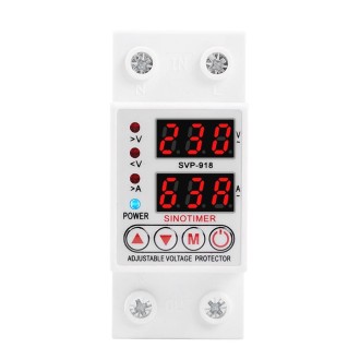 SINOTIMER SVP-918 Adjustable Self-resetting Intelligent  Over-voltage Under-voltage Protector, Current:  63A