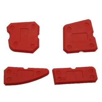 4 PCS Silicone Glass Scraper Environmentally Friendly Material Tile Beauty Seam Tools(Red)