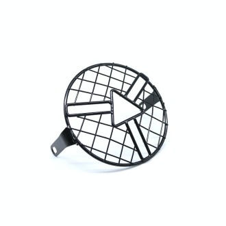 Motorcycle Headlight Arrowhead Grill Guard Retro Round Lamp Grill Cover