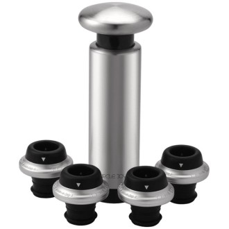 Original Xiaomi Youpin CircleJoy Stainless Steel Red Wine Preservation Stopper Set, Style: 4 Stoppers in One Pump