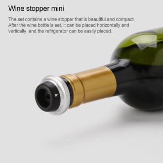 Original Xiaomi Youpin CircleJoy Stainless Steel Red Wine Preservation Stopper Set, Style: 4 Stoppers in One Pump