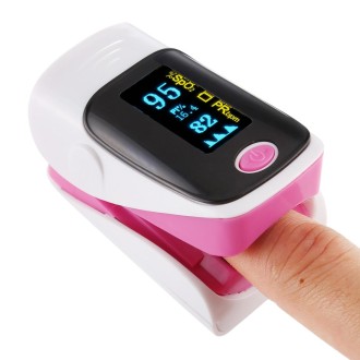 AB-80 Precision Finger Pulse Oximeter Blood Oxygen Monitor(Pink)