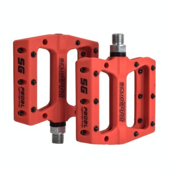 FMFXTR Mountain Bicycle Pedal Nylon Fiber Bearing Non-Slip Pedal(SG-12B Orange)