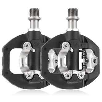 WEST BIKING Mountain Bike Aluminum Alloy Bearing Single-sided Self-locking Pedal(Black)