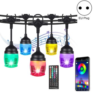 12 Lights 11.2m Illusion Music Bluetooth Sound Control Light String RGB Bulb String EU Plug