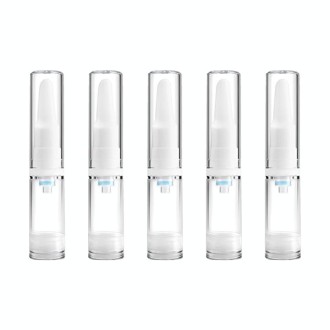 5 PCS Clear Empty Travel Portable Refillable Plastic Pump Bottle Containers, 5ml