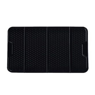 2 PCS R-1337 Multifunctional Folding Bracket Car Center Console Adhesive Bracket Mobile Phone Anti-Slip Mat Storage Mat(Black)