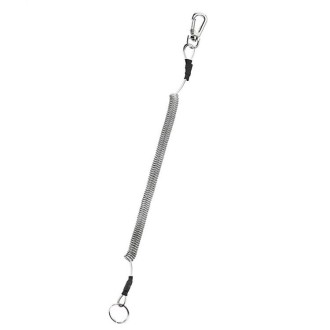 Outdoor Multi-functional Anti-lost Keychain TPU Spring Lanyard, Length: 32cm (Grey)