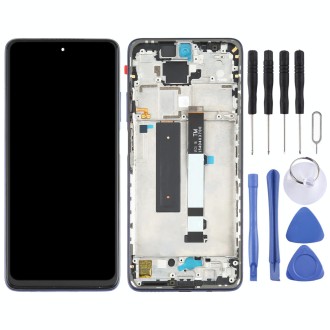 Original LCD Screen for Xiaomi Redmi Note 9 Pro 5G / Mi 10T Lite 5G M2007J17C M2007J17G Digitizer Full Assembly with Frame(Blue)