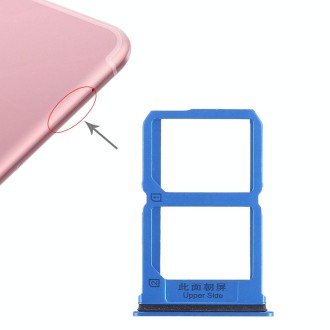 For Vivo X9s 2 x SIM Card Tray (Blue)