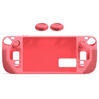 All-Inclusive Silicone Cover With Button Cap For Steam Deck(Pink)