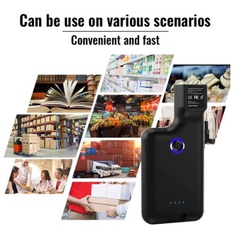 HC101D  2D Bluetooth Barcode Scanner Wireless Back Clip Phone Barcode Reader, Spec: Side