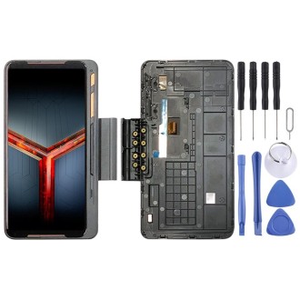 Game Expansion Original LCD Screen for Asus ROG Phone II ZS660KL with Digitizer Full Assembly (Black)