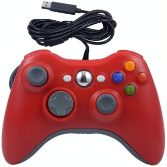 For XBOX 360 Console And PC USB Dual Vibration Wired Gamepad(Red)