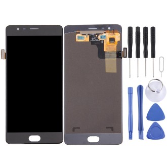 For OnePlus 3 (A3000 Version) with Digitizer Full Assembly OEM LCD Screen (Black)