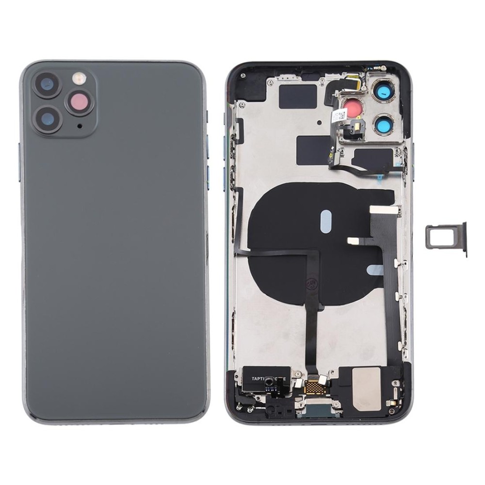 Battery Back Cover Assembly (with Side Keys & Power Button + Volume Button Flex Cable & Wireless Charging Module & Motor & Charg