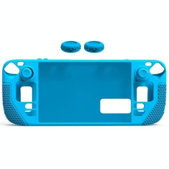 All-Inclusive Silicone Cover With Button Cap For Steam Deck(Blue)