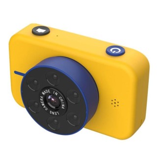 4K HD Mini Children Camera Front and Rear Dual Camera 50 Million Pixel Digital Camera(Yellow)