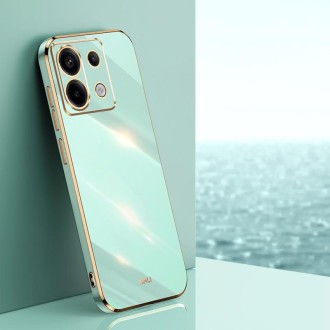 For Xiaomi Redmi Note 13 Pro XINLI Straight Edge 6D Electroplate TPU Phone Case(Mint Green)