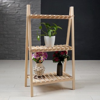 Solid Wood Folding Multi-layer Flower Plate Storage Shelves Shoe Rack, Size: 90x50x30cm(Wood)