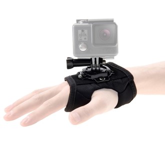 PULUZ 360 Degree Rotation Glove Style Palm Strap Mount Band for GoPro Hero11 Black / HERO10 Black / HERO9 Black / HERO8 Black / 