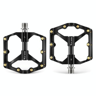 WEST BIKING 3 Bearings Ultralight Carbon Fiber Bushing Mountain Bike Pedal(Black)