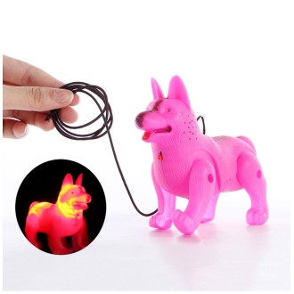 Lanyard Dog Luminous Music Electric Dog Children Toys, Random Color Delivery(902)