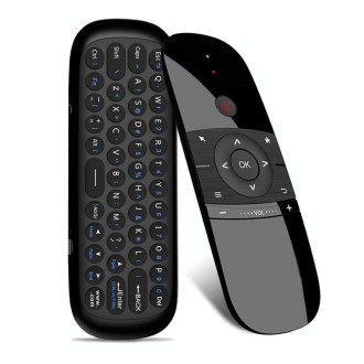 W1 Wireless QWERTY 57-Keys Keyboard 2.4G Air Mouse Remote Controller with LED Indicator for Android TV Box, Mini PC, Smart TV, P