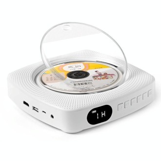 Kecag KC-609 Wall Mounted Home DVD Player Bluetooth CD Player, Specification:DVD/CD+Connectable TV + Charging Version(White)