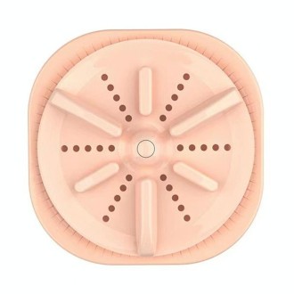 Portable Mini Turbo Switch Three-Speed Timing Washing Machine, Size: Vibration(Pink)