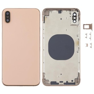 Back Cover with Camera Lens & SIM Card Tray & Side Keys for iPhone XS Max(Gold)