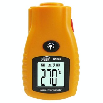 BENETECH Digital Mini Infrared Thermometer, Temperature Range: -32 - 280 Degree (GM270)(Yellow)