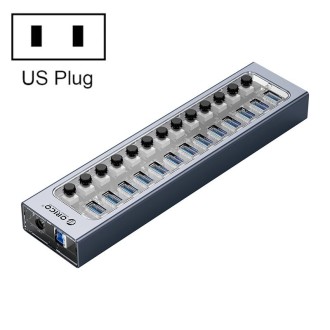 ORICO AT2U3-13AB-GY-BP 13 Ports USB 3.0 HUB with Individual Switches & Blue LED Indicator, US Plug