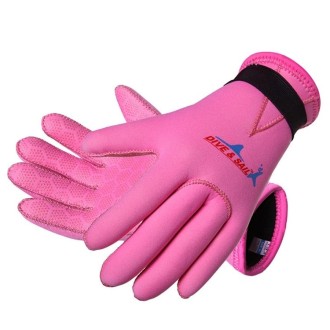 DIVE&SAIL 3mm Children Diving Gloves Scratch-proof Neoprene Swimming Snorkeling Warm Gloves, Size: S for Aged 4-6(Pink)