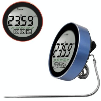 3 in 1 Room Temperature Measurement + Probe Food Measurement + Countdown Function Multifunctional Thermometer(Blue)